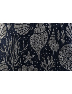 Cojín Home ESPRIT Plateado Azul marino Mediterráneo 45 x 15 x 45 cm