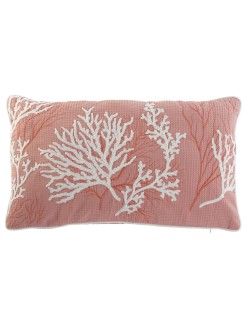 Cojín Home ESPRIT Blanco Coral Mediterráneo 60 x 10 x 35 cm
