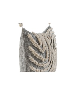 Cuscino Home ESPRIT Bianco Grigio Nappe Boho 45 x 15 x 45 cm