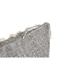 Cuscino Home ESPRIT Bianco Grigio Nappe Boho 45 x 15 x 45 cm