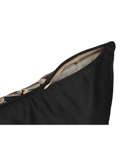 Cojín Home ESPRIT Negro Dorado 45 x 15 x 45 cm
