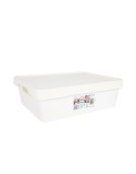 Caja de Almacenaje con Tapa Tontarelli Maya Blanco 9,2 l 36 x 28 x 11 cm (12 Unidades)