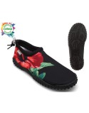 Babyschuhe Schwarz Blume