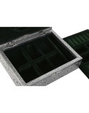Caja-Joyero Home ESPRIT Verde Plateado Madera Aluminio 22,5 x 17,5 x 7,6 cm