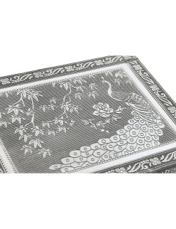 Guarda-Joias Home ESPRIT Verde Prateado Madeira Alumínio 22,5 x 17,5 x 7,6 cm