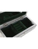 Caja-Joyero Home ESPRIT Verde Plateado Madera Aluminio 22,5 x 10 x 6,5 cm