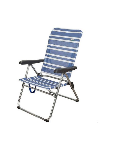 Strandkorb Color Baby 61 x 63 x  93 cm Weiß Marineblau