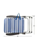 Strandkorb Color Baby 61 x 63 x  93 cm Weiß Marineblau