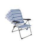 Strandkorb Color Baby 61 x 63 x  93 cm Weiß Marineblau