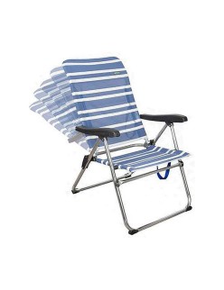 Strandkorb Color Baby 61 x 63 x  93 cm Weiß Marineblau