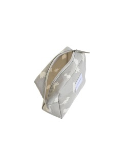 Nécessaire de Voyage DKD Home Decor Blanc Gris polialgodon Dinosaure 15 x 6 x 12 cm (2 Unités)