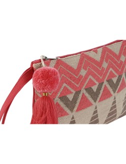 Neceser de Viaje Home ESPRIT Beige Fucsia 26 x 2 x 19 cm