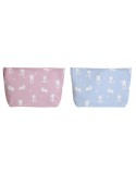 Nécessaire de Voyage DKD Home Decor Bleu Rose polialgodon osos 33 x 8 x 21 cm (2 Unités)
