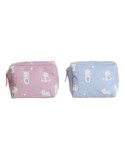 Reise-Toilettentasche DKD Home Decor Blau Weiß grün Rosa polialgodon osos 15 x 6 x 12 cm (2 Stück)