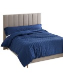 Juego de funda nórdica Alexandra House Living Amán Azul Cama de 90 2 Piezas