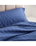 Juego de funda nórdica Alexandra House Living Amán Azul Cama de 90 2 Piezas