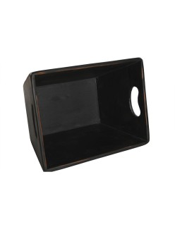 Cajas de almacenamiento Home ESPRIT Negro Madera de abeto 34 x 26 x 18 cm 4 Piezas