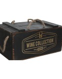 Storage boxes Home ESPRIT Black Fir wood 38 x 24 x 20 cm 3 Pieces