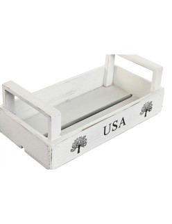 Cajas de almacenamiento Home ESPRIT Blanco Madera de abeto 39 x 19 x 12 cm 3 Piezas