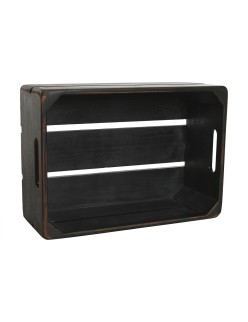 Caixas de arrumação Home ESPRIT Cox Apples 1830 Preto Madeira de abeto 40 x 30 x 15 cm 3 Peças