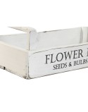 Cajas de almacenamiento Home ESPRIT Blanco Madera de abeto 39 x 19 x 12 cm 3 Piezas