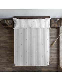 Lenzuolo con angoli Harry Potter Bianco Grigio marengo Matrimoniale