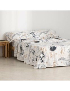 Set di Lenzuola Harry Potter Beige Multicolore Singolo