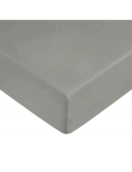 Fitted bottom sheet Decolores Liso Steel Single Smooth