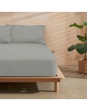 Fitted bottom sheet Decolores Liso Steel Single Smooth
