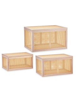 Set di Bauli Legno di paulownia 3 Pezzi
