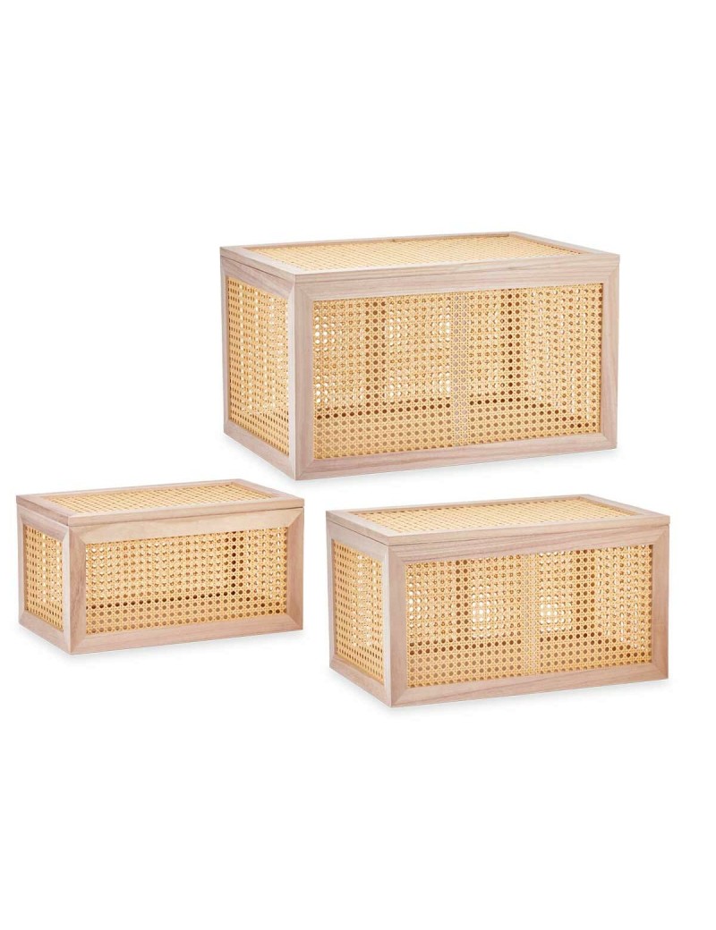 Juego de Baúles Madera de Paulonia 3 Piezas