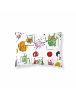 Funda de almohada Decolores Indiana Multicolor 175 Hilos 45 x 110 cm