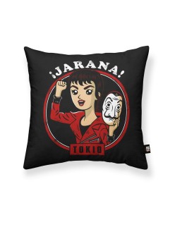 Cushion cover La casa de papel Chibi B Black Multicolour 45 x 45 cm