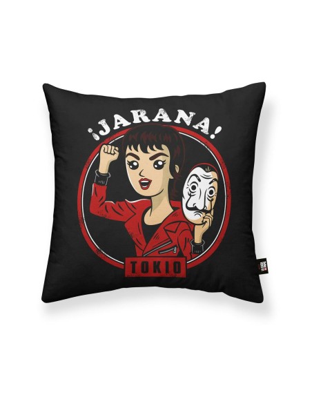 Housse de coussin La casa de papel Chibi B Noir Multicouleur 45 x 45 cm