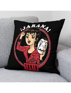 Housse de coussin La casa de papel Chibi B Noir Multicouleur 45 x 45 cm