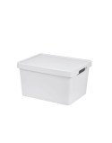 Storage Box with Lid Tontarelli Maya White 16,2 L 36 x 28 x 20 cm