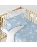 Bettbezug-Set HappyFriday Basic Kids Blau Babybettchen 2 Stücke