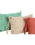 Cojín Home ESPRIT Verde Beige Coral 30 x 10 x 20 cm (3 Unidades)