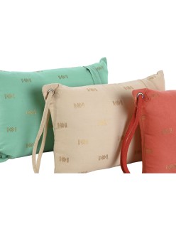 Cojín Home ESPRIT Verde Beige Coral 30 x 10 x 20 cm (3 Unidades)