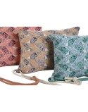 Cojín Home ESPRIT Marrón Turquesa Coral 30 x 10 x 20 cm (3 Unidades)
