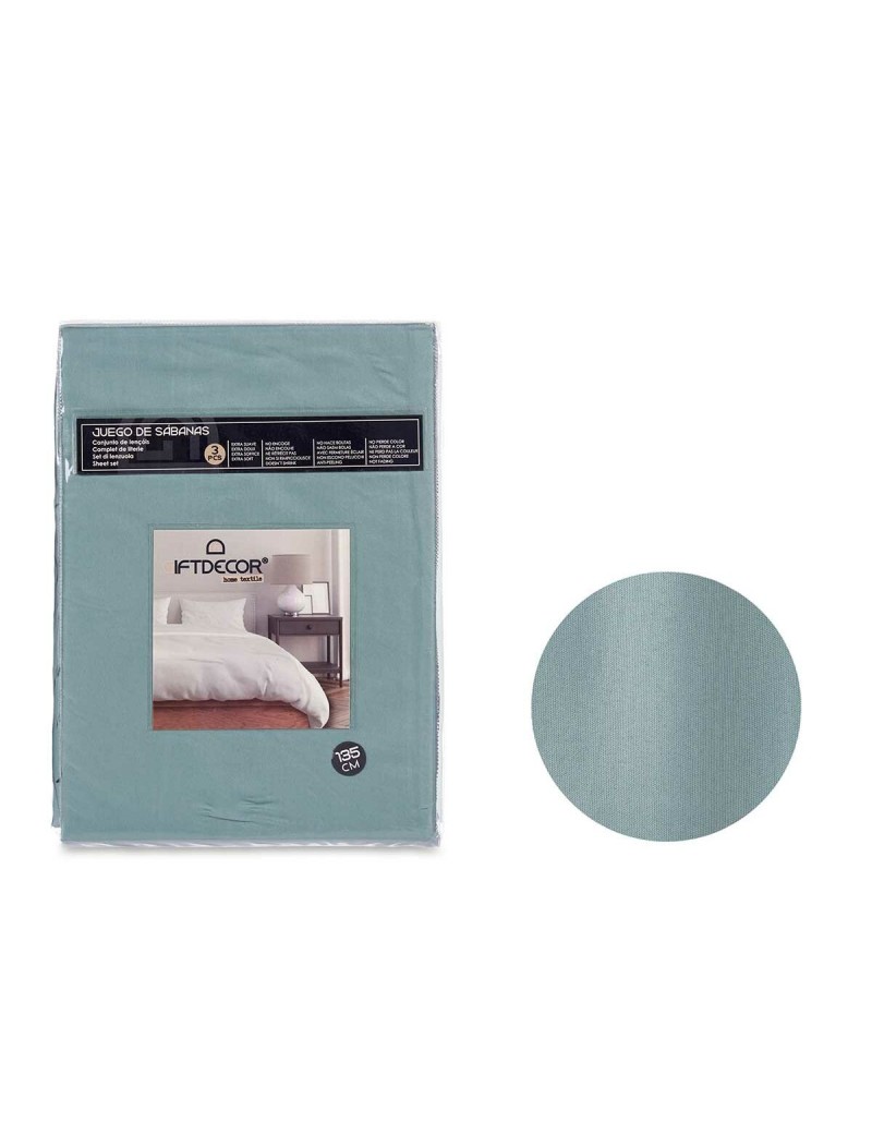 Juego de Sábanas Verde Cama de 135 3 Piezas