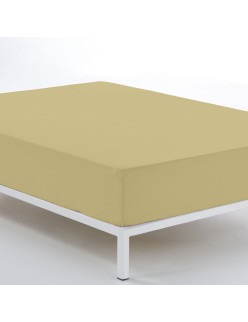 Fitted sheet Alexandra House Living Light brown 150 x 190/200 cm