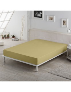Fitted sheet Alexandra House Living Light brown 150 x 190/200 cm