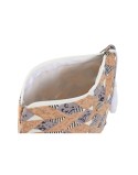 Neceser de Viaje Home ESPRIT Marrón Turquesa Coral 25 x 5 x 20 cm (3 Unidades)