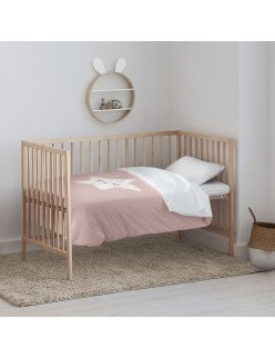 Bettbezug-Set Kids&Cotton Nadir Rosa 100 x 120 cm