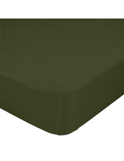 Fitted sheet HappyFriday BASIC Dark green 90 x 200 x 32 cm