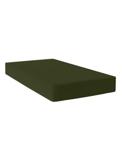 Drap housse HappyFriday BASIC Vert foncé 90 x 200 x 32 cm