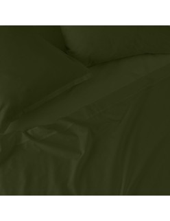 Drap housse HappyFriday BASIC Vert foncé 90 x 200 x 32 cm