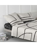 Drap housse HappyFriday BLANC Multicouleur 180 x 200 x 32 cm