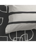 Drap housse HappyFriday BLANC Multicouleur 180 x 200 x 32 cm